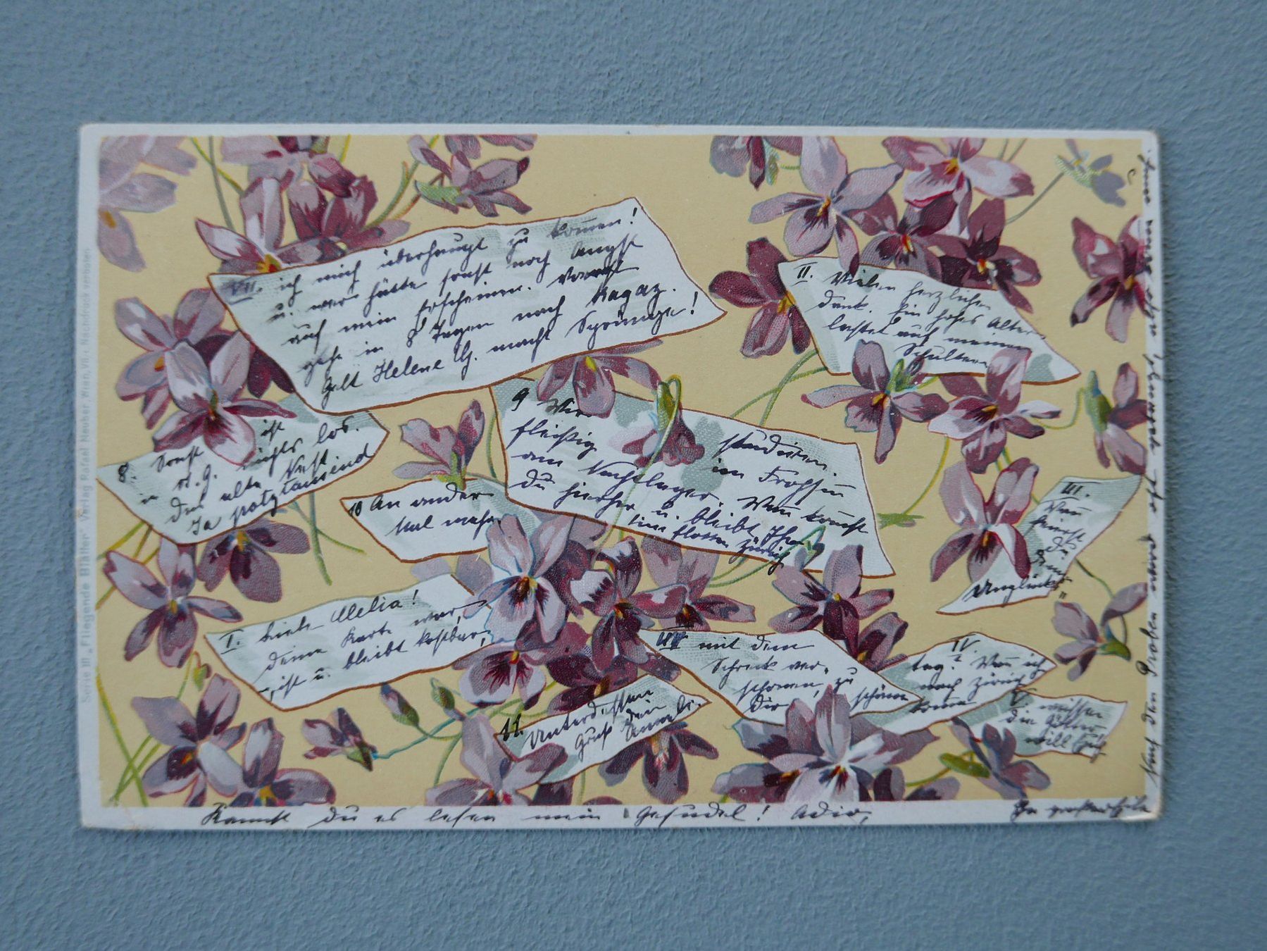 Cartoline postali: ANTIKE ANSICHTSKARTEN FLORALES MUSTER 1900 1899 – Usato da Balgach venduto da Zwischenraum 3