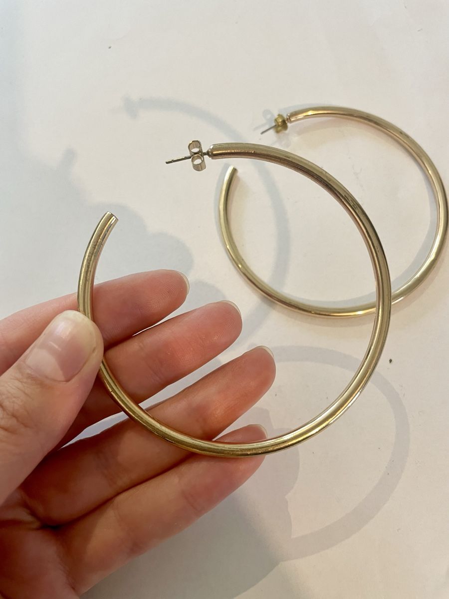 Zara Boucles d'oreille: Large Gold Hoop Earrings – Neuf (Voir description) à Roche VD par closetcleanse 1