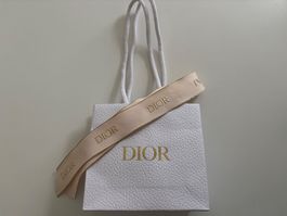 DIOR paper bag with ribbon 13cm x 14 cm