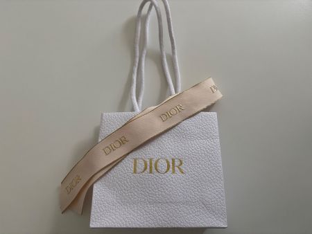 DIOR paper bag with ribbon 13cm x 14 cm