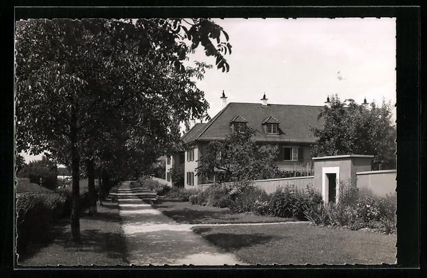 Cartoline postali: Freidorf b. Basel, Strassenpartie mit B – Usato da Berlin venduto da bartko-reher