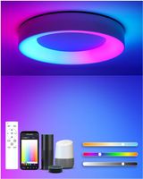 24W Smart RGB LED Deckenleuchte Dimmbar Deckenlampe 28cm