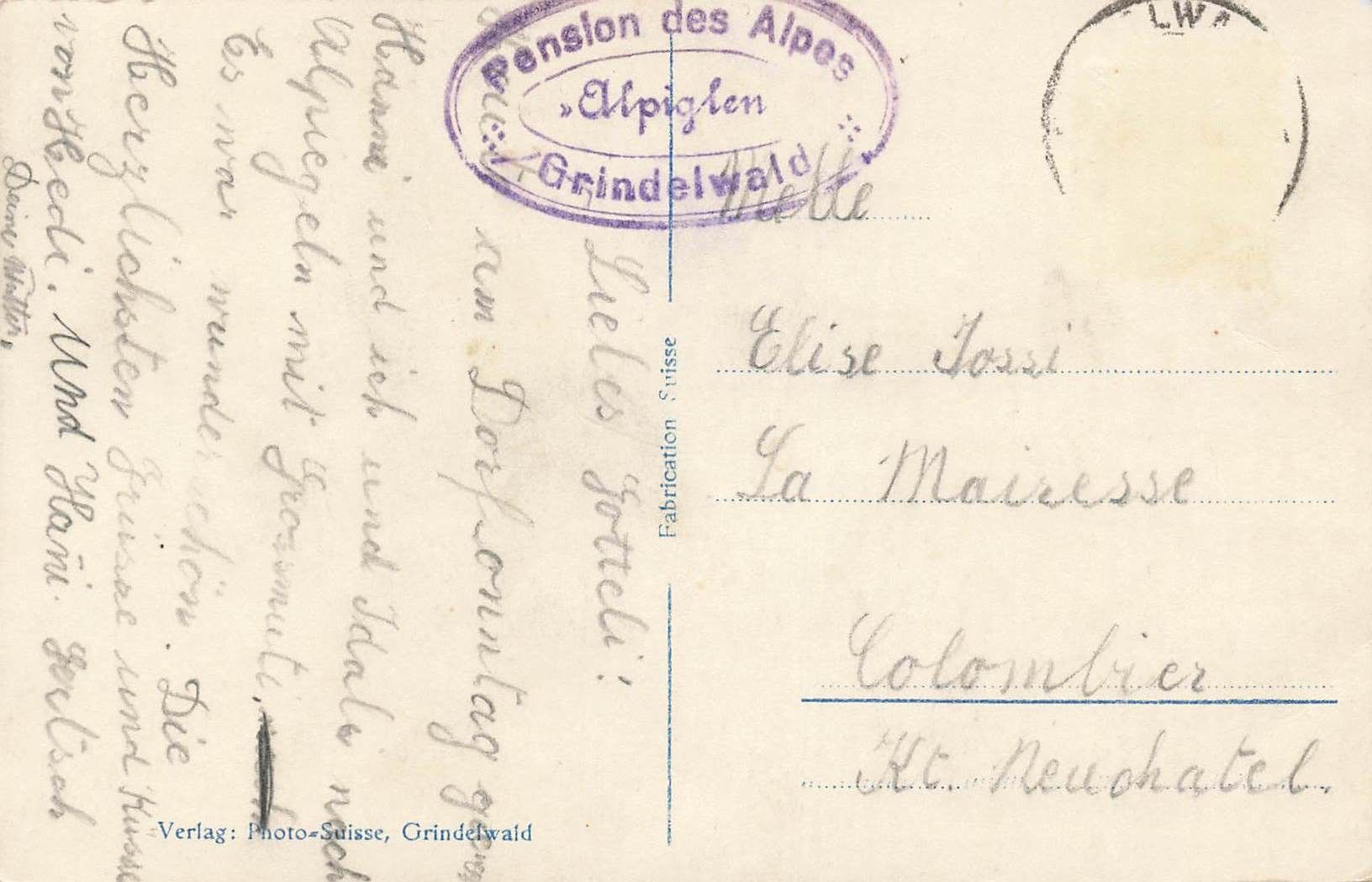Cartes postales: Alpiglen Grindelwald – D'occasion à Biasca par Blenio71 1