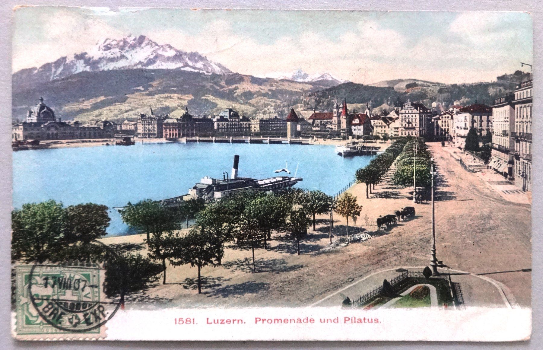 Cartoline postali: Luzern, Promenade und Pilatus – Difettoso da Fétigny venduto da Billy2miny