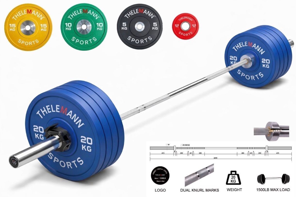 Manubri & Pesi: Olympia-Langhantel-Set 125 KG – Nuovo e nell'imballaggio originale da Rothenburg venduto da Thelemann-Bestes