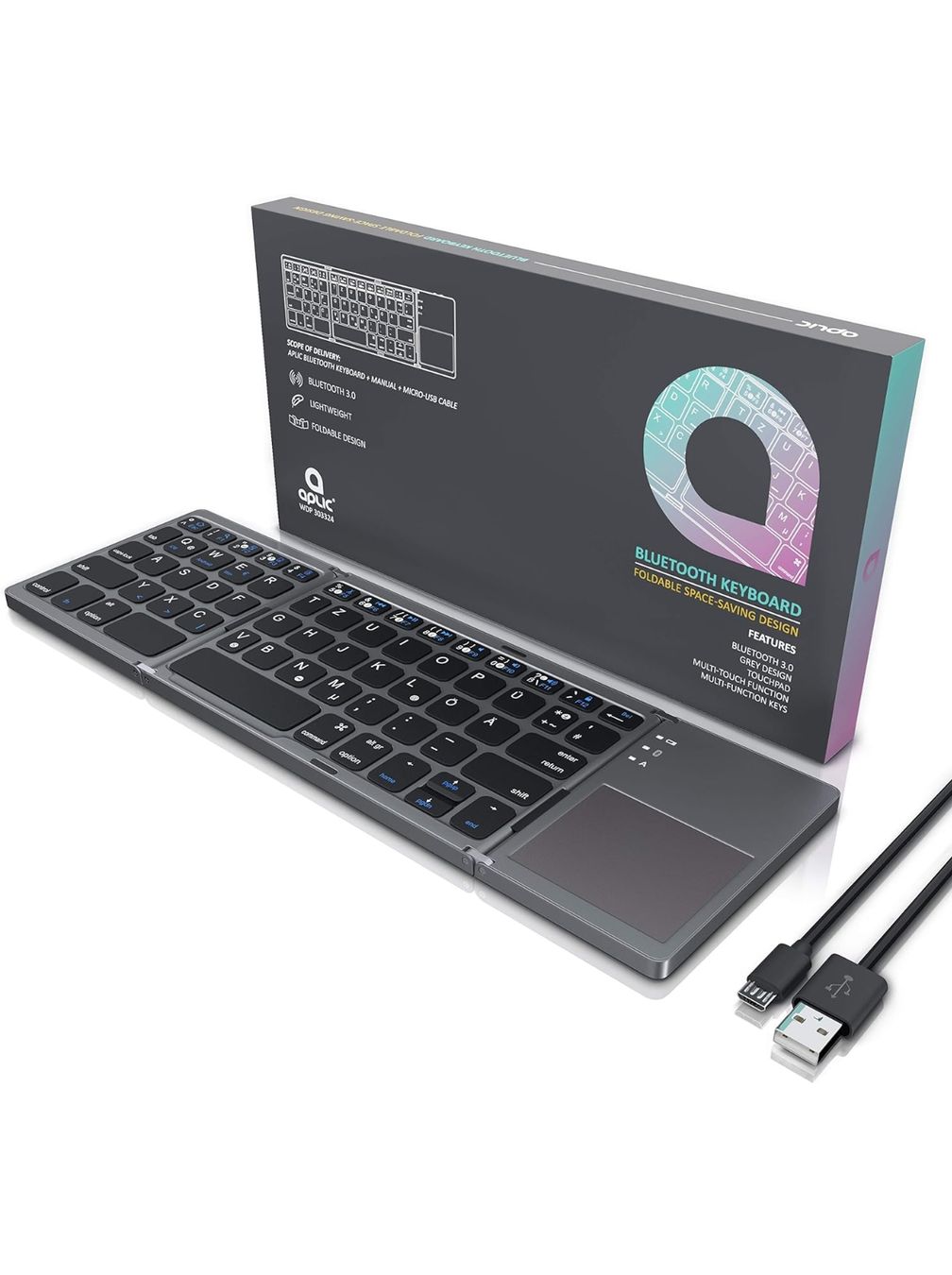Tastiere: CSL - Bluetooth Tastatur klappbar mit Touchpad – Nuovo e nell'imballaggio originale da Winterthur venduto da Pcline1 6