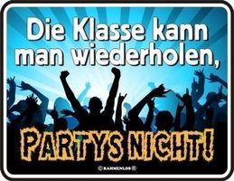 Klasse wiederholen - Blechschild