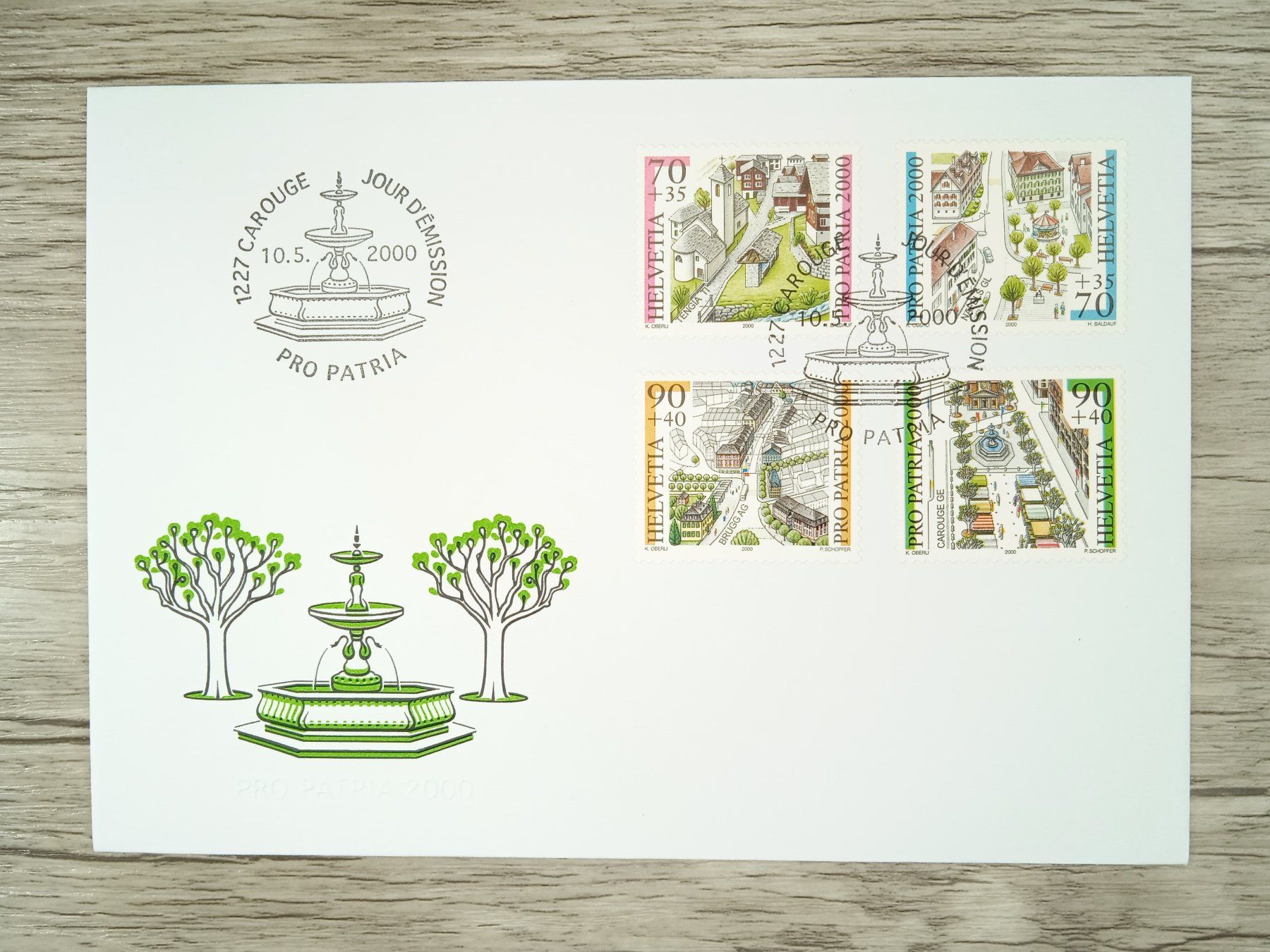 Alle Briefmarken: TR62 Enveloppe + Timbre Suisse 2000 – Gebraucht aus Cousset von Patrick_Collections
