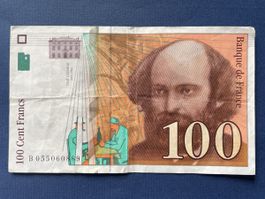 100 Francs Banknote France 1998 Paul Cézanne