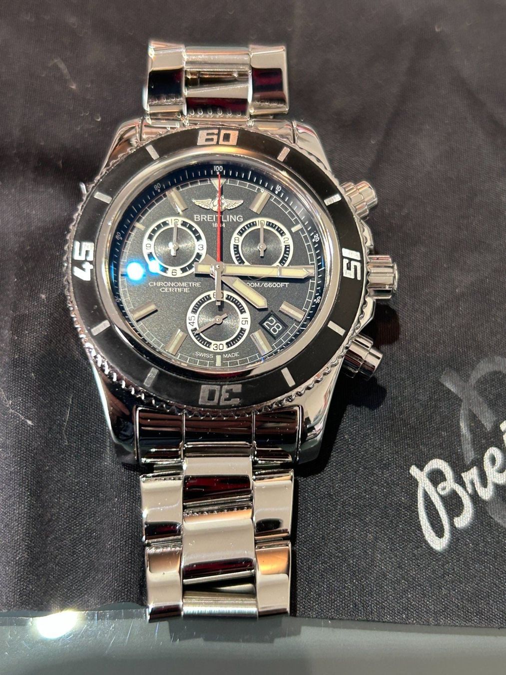 Breitling Orologi: Breitling Superocean Chronograph M2000 - Top Zustand - – Usato da Schwerzenbach venduto da bub_hk6z