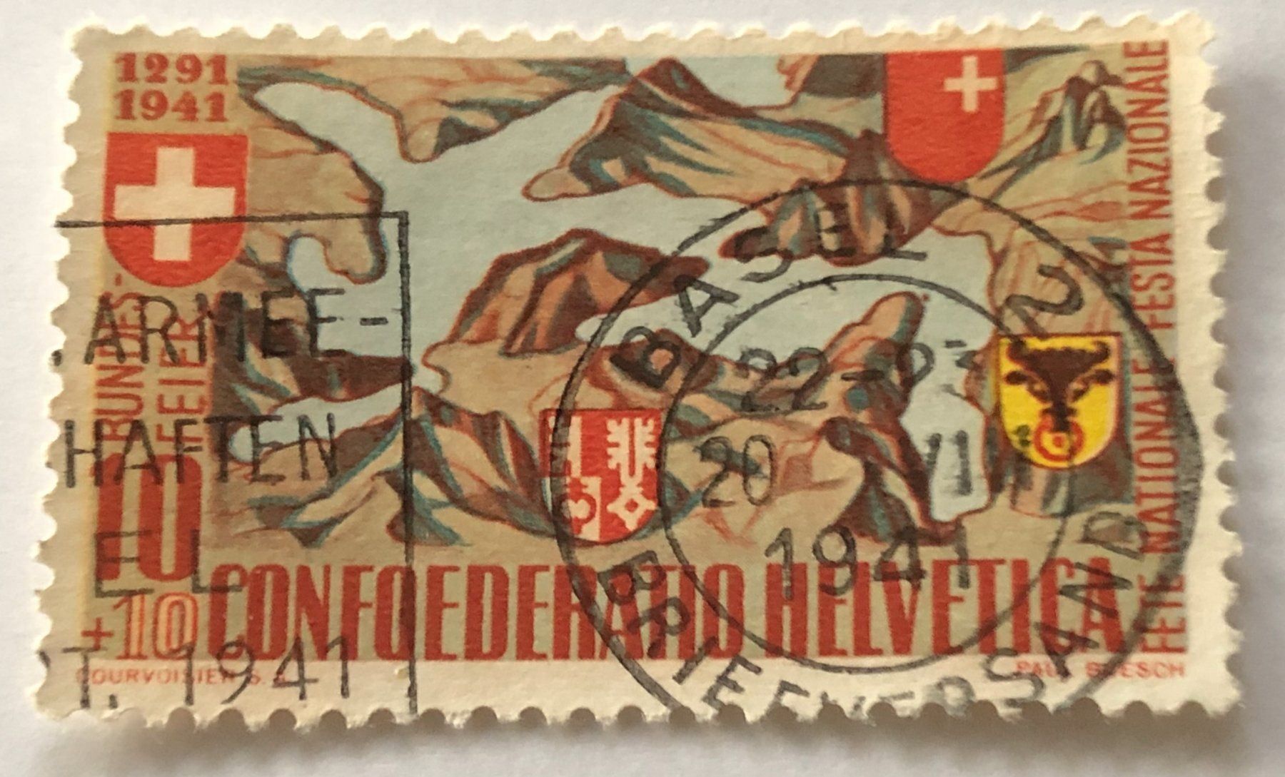 Tutti i francobolli: Nr.B 13  mit  Stempel Basel – Usato da Aarau venduto da Billa007