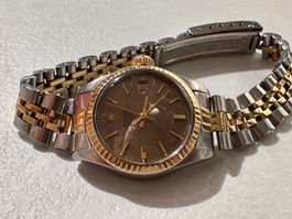 Rolex Date Damenuhr läuft gut Stahl/Gold