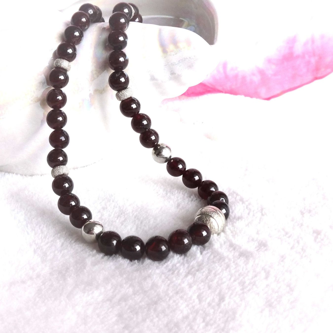 Catenine: Collier Halskette Granat Silber 925  NEU – Nuovo e nell'imballaggio originale da Dielsdorf venduto da kumsch 2