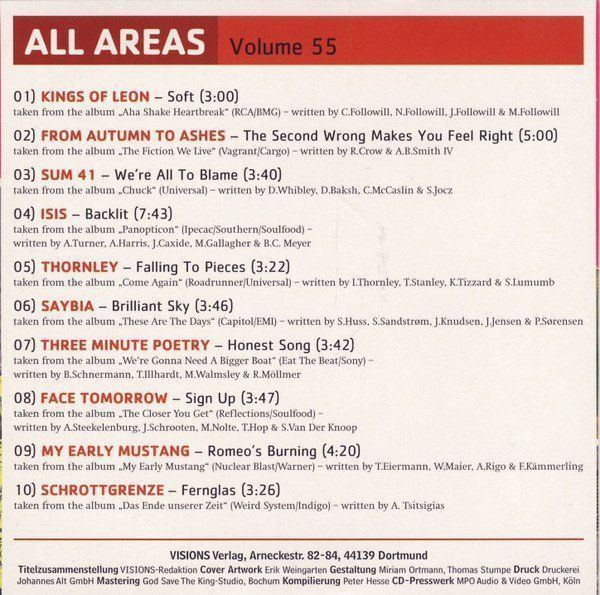 CD: All Areas Volume 55 F15 – Usato da Sessa venduto da fraenklishop 1