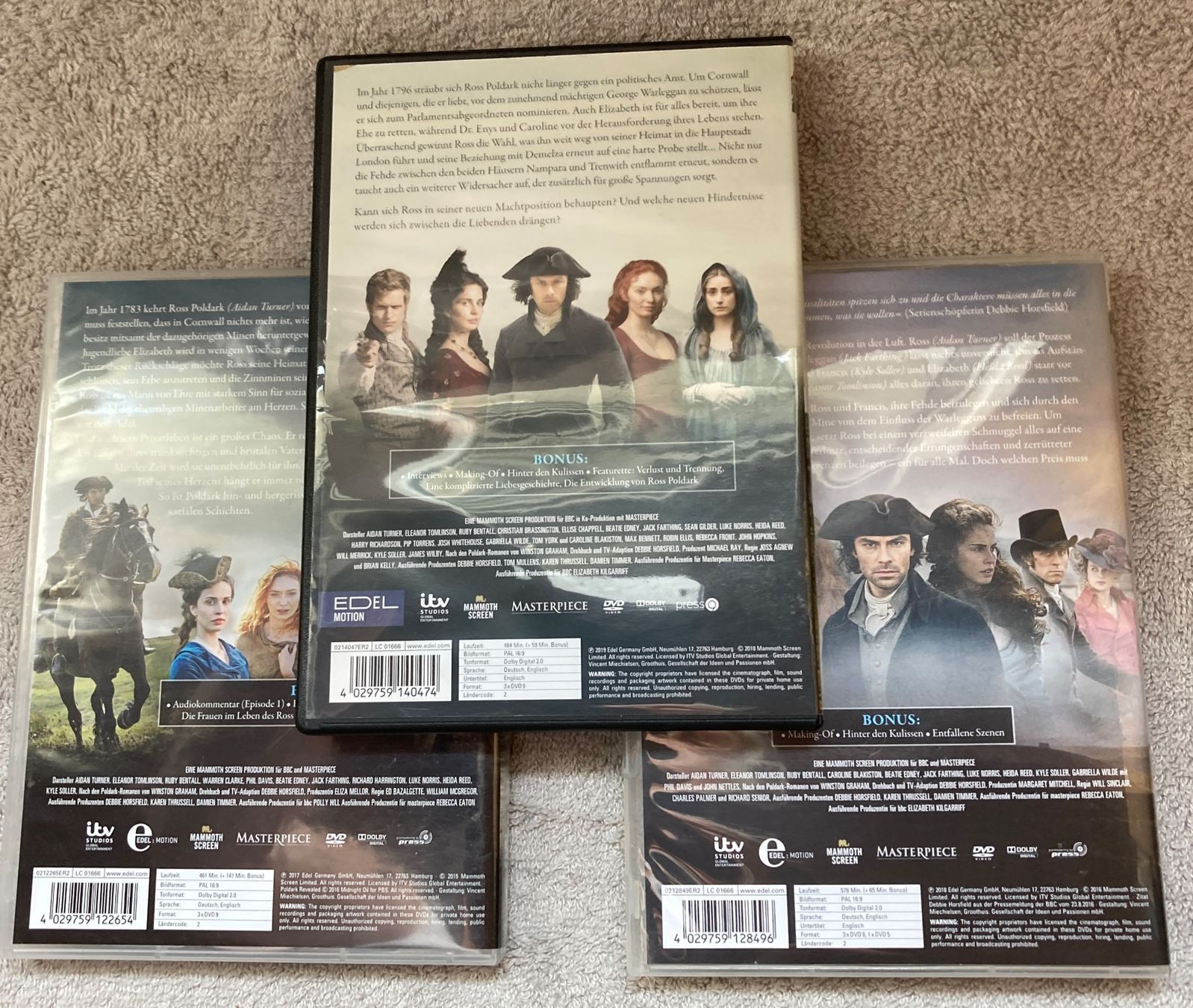 Tutti i DVDs: Poldark - Staffeln 1-2 +4 – Usato da Wolfhausen venduto da uchuva26 1