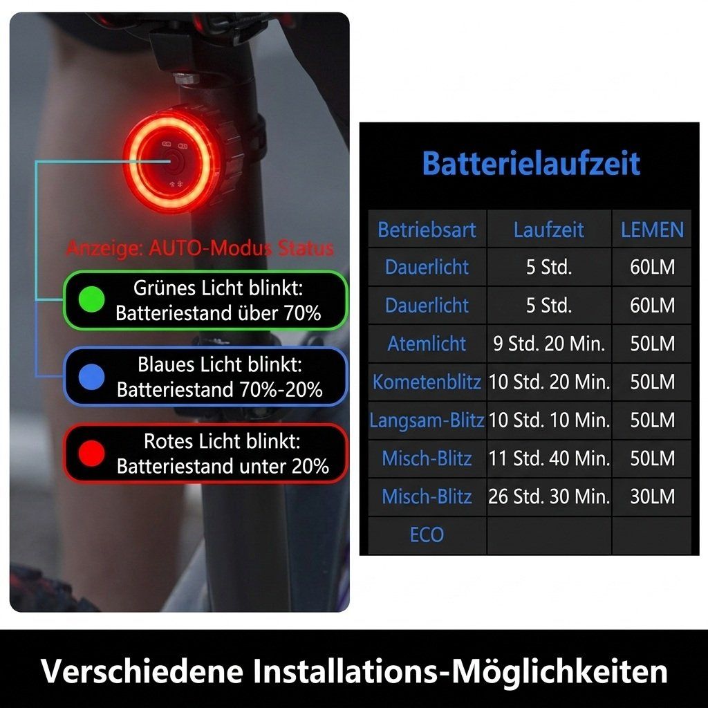 Ersatzteile: Smartes Rücklicht mit Bremssensor (Stabiles Gehäuse) – Neu (gemäss Beschreibung) aus Oberglatt ZH von Pacos2000 2