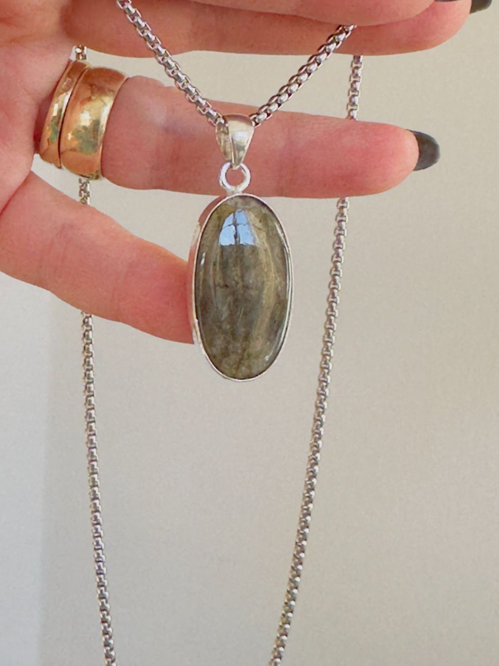 Catenine: Labradorite necklace – Nuovo e nell'imballaggio originale da Genève venduto da AGBERG 9