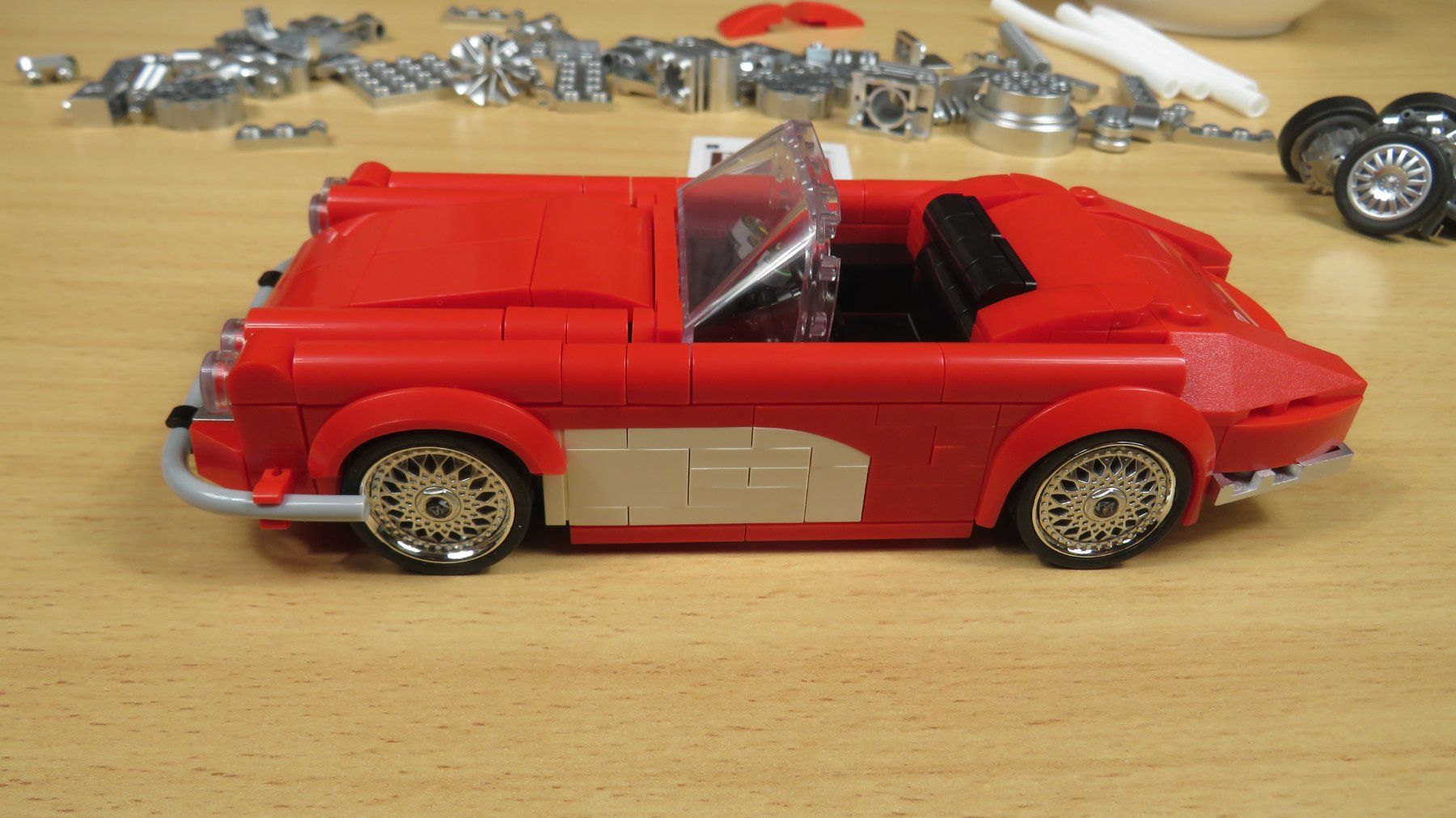 Kit di costruzioni: Powerblock / Happybuild - Corvette C1 - Klemmbausteinset – Nuovo (secondo la descrizione) da Arboldswil venduto da Lubber 1