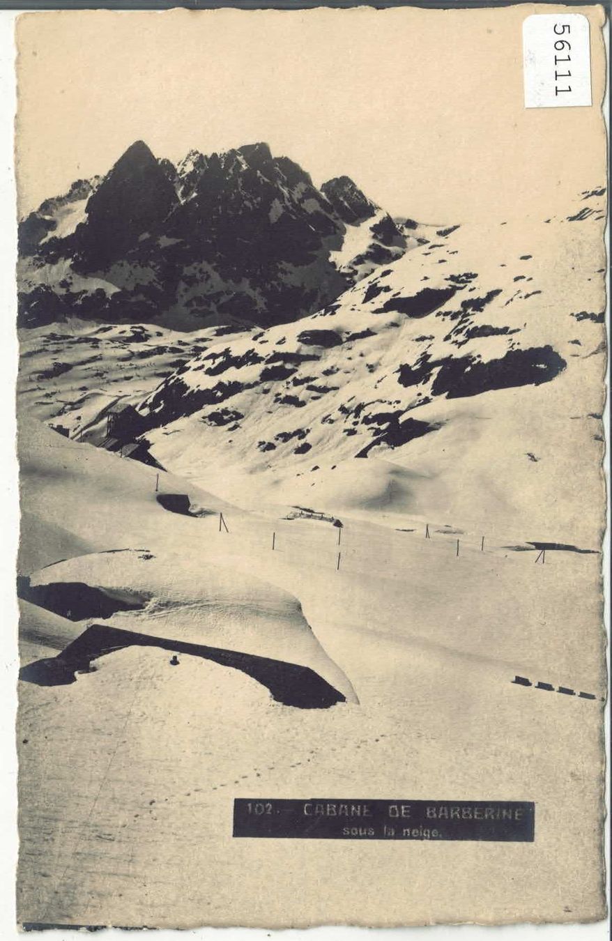 Cartes postales: Cabane de Barberine sous la neige – D'occasion à Ettingen par Kartenplanet