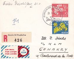 Erstflug KLM Zürich - Conakry (Guinea) 1963