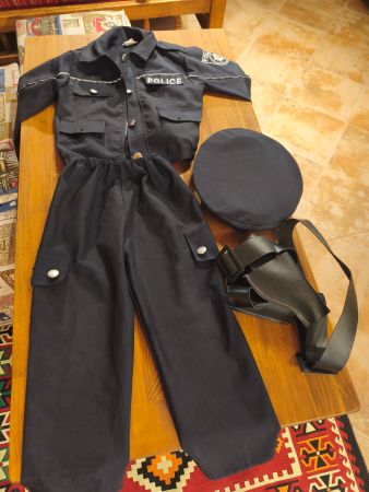 Kinder Kostüm Polizei Grösse 116 mit Zubehör