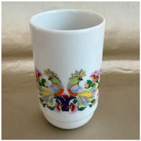 Vintage Rosenthal - Miniatur-Zylindervase - Pfauenmotiv