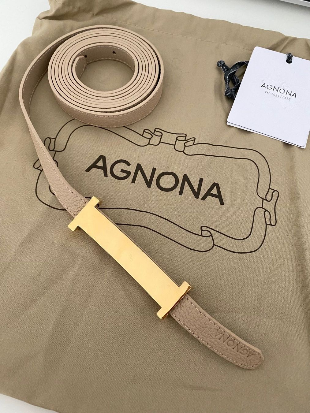 Agnona Cinture: Agnona Gürtel 85 - NEU – Nuovo e nell'imballaggio originale da Ponte Tresa venduto da La_Vie_En_Rose