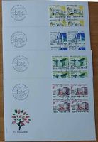 Fp2005  - 4 FDC Pro Patria 2005 bloc de quatre
