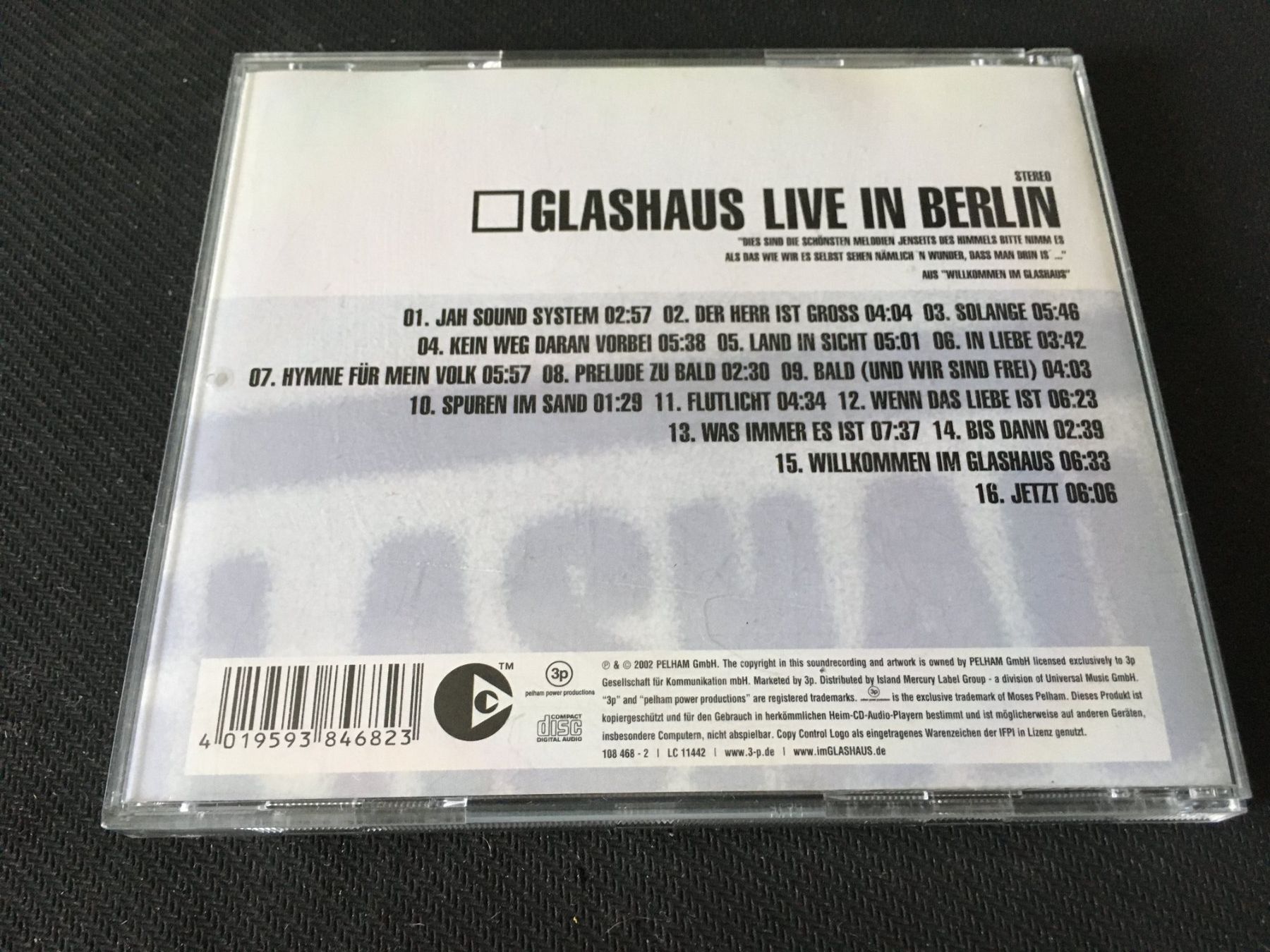 CD: Glashaus - Live in Berlin -CD- – Usato da St.Gallen venduto da MedienJoe 2