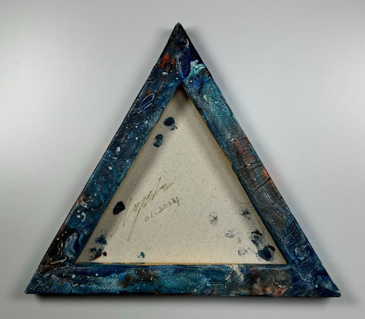 Gemälde: Acryl-Flüssigmalerei, Dreieck – Gebraucht aus Schlieren von MayaSheng1983 2