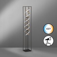 LED Stehleuchte, Schwarz, 135 cm Höhe