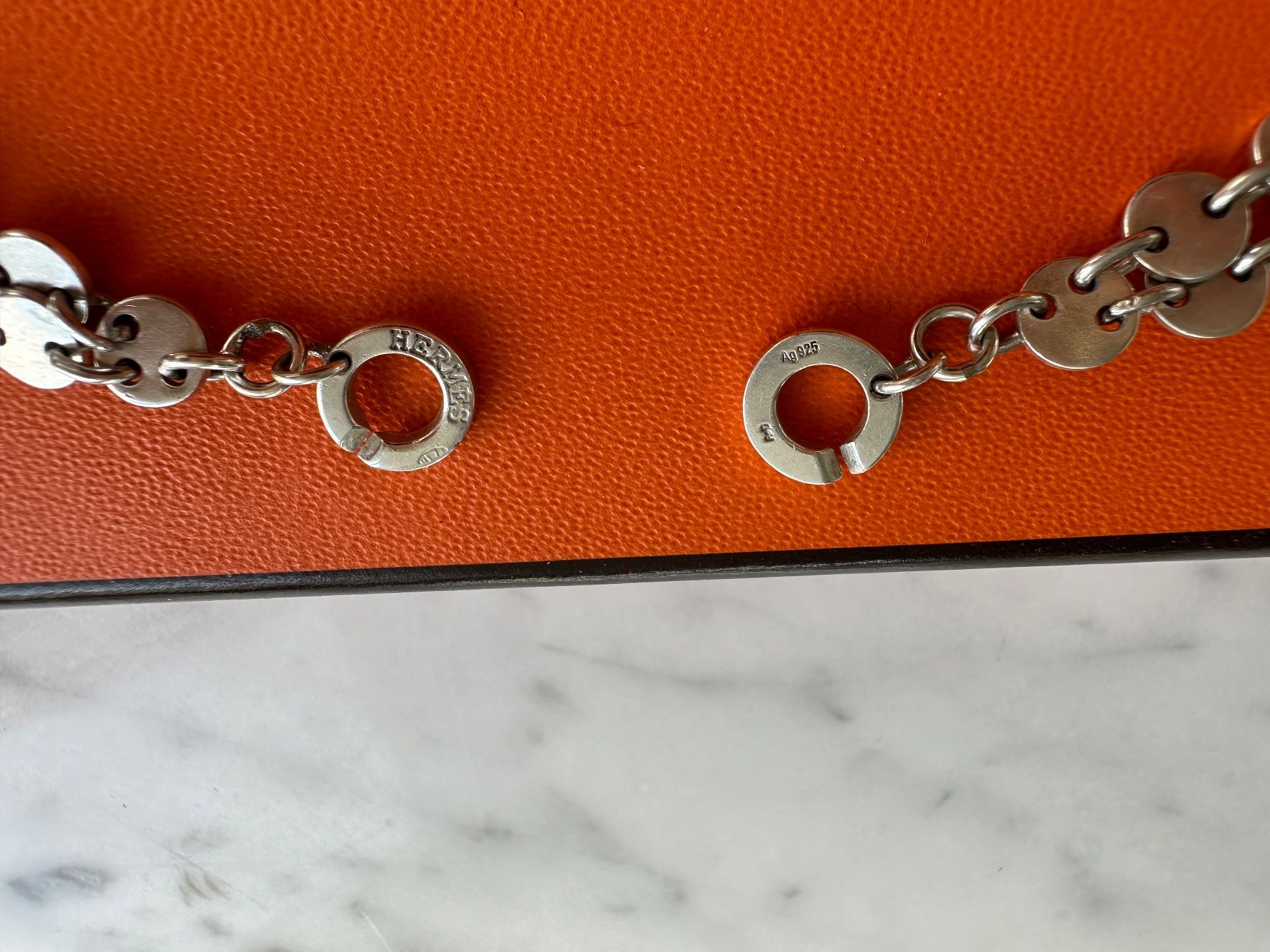 Hermès Catenine: Hermès Confetti Halskette, 925 Silber – Usato da Meilen venduto da aveneg 3