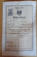 Heimatschein Deutsches Reich- Historisches Dokument