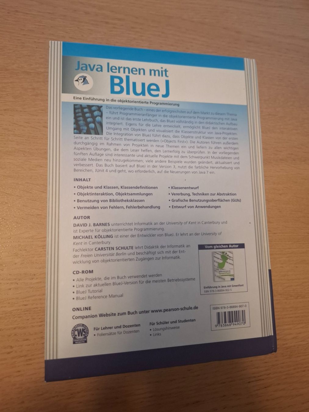 Libri: Java lernen mit BlueJ - Top Zustand, Inkl. CD-ROM! – Usato da Kollbrunn venduto da Intervall 1