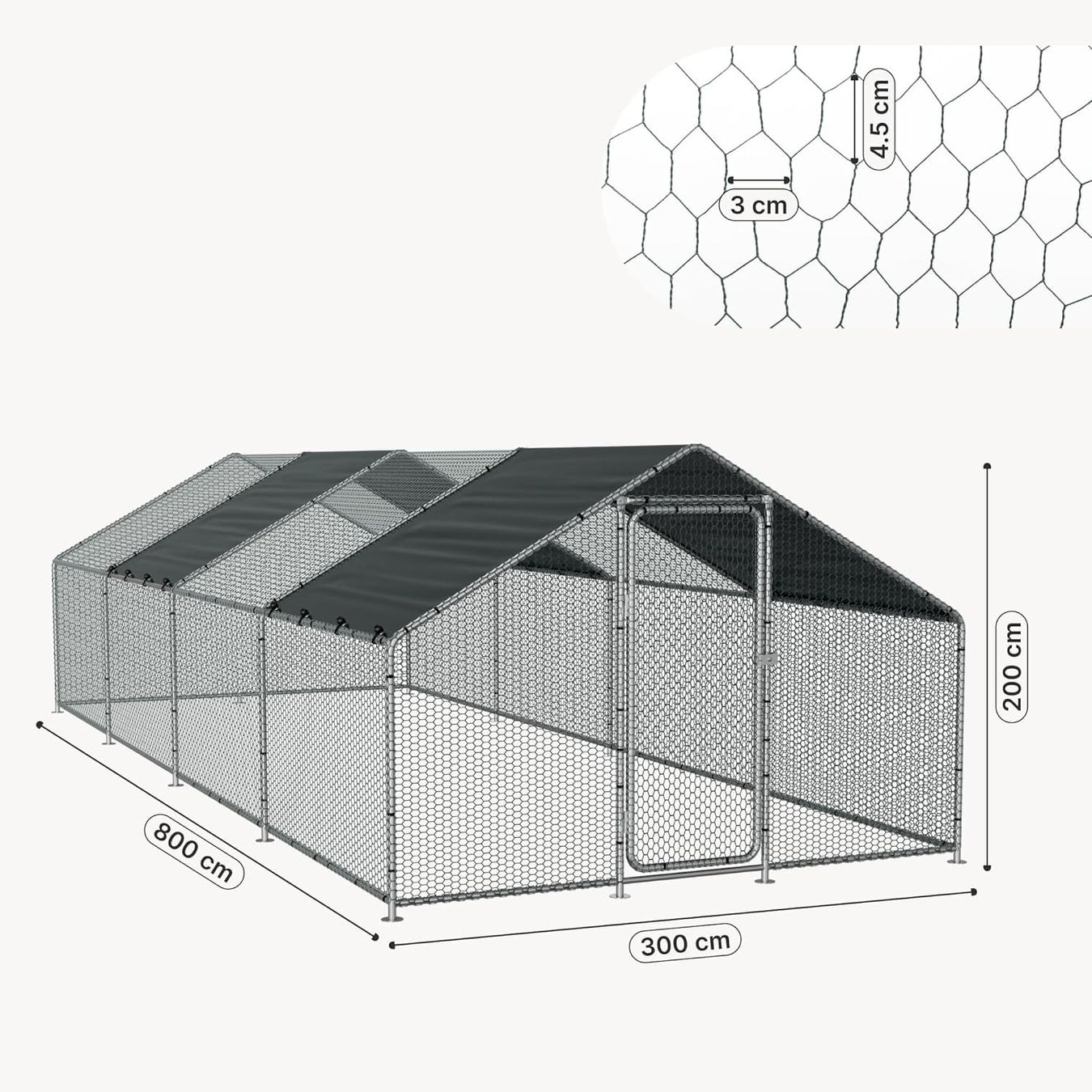 Sonstiges Tierzubehör: Freilaufgehege 3x8x2m mit Sonnendach – Neu und originalverpackt aus Bottighofen von zaap 8