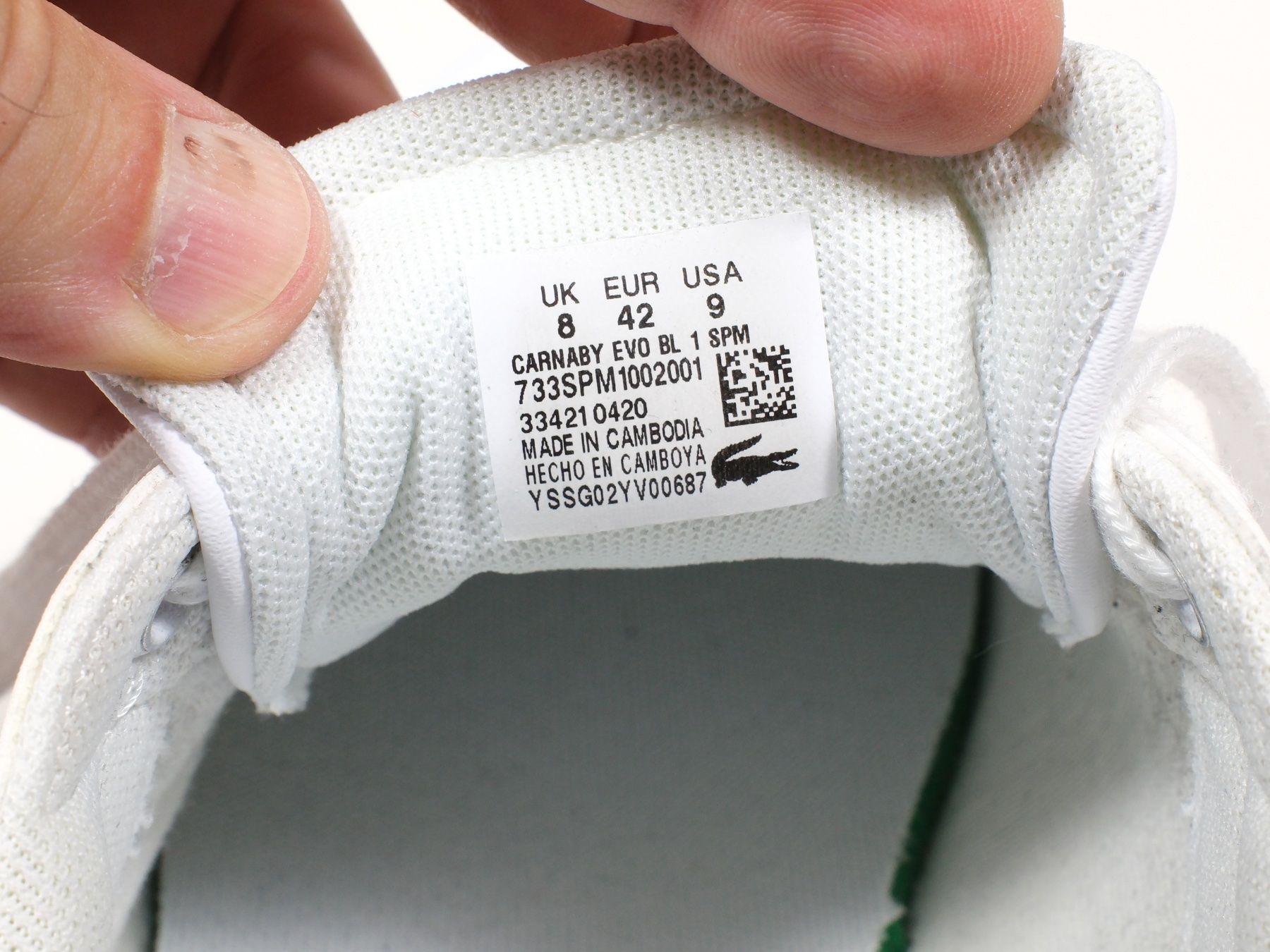 Lacoste Chaussures hommes: LACOSTE Sneaker CARNABY EVO, weiss, Grösse 42 – D'occasion à Lobsigen par Markus_Haenggi_Bern 7