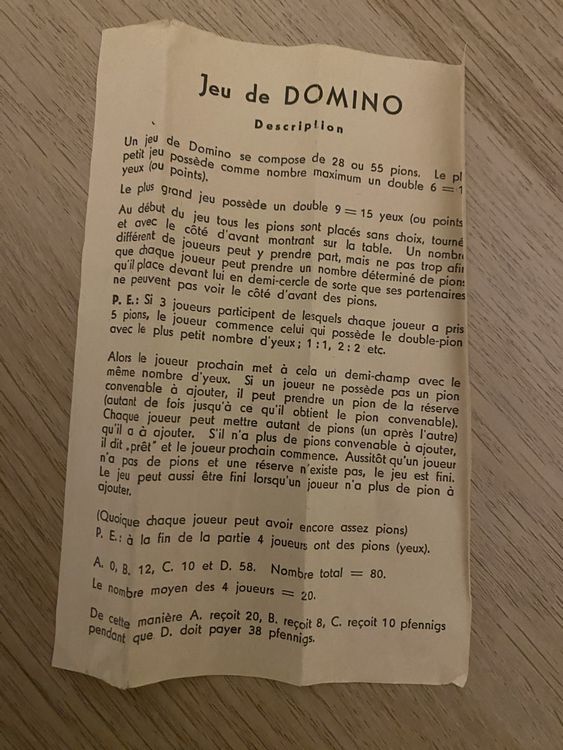 Ancien jeu de société Dia mino année 1950 - Jeux & Jouets