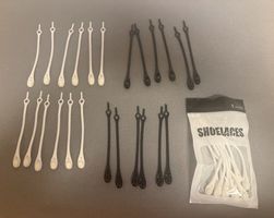3 Packungen (je 12 Stück) elastische, Silikon-Schnürsenkel