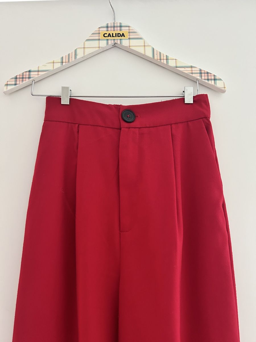 Stradivarius Pantaloni: Stradivarius Stoffhose Grösse 34 Rot – Usato da Oberkirch LU venduto da a.nn.y 1