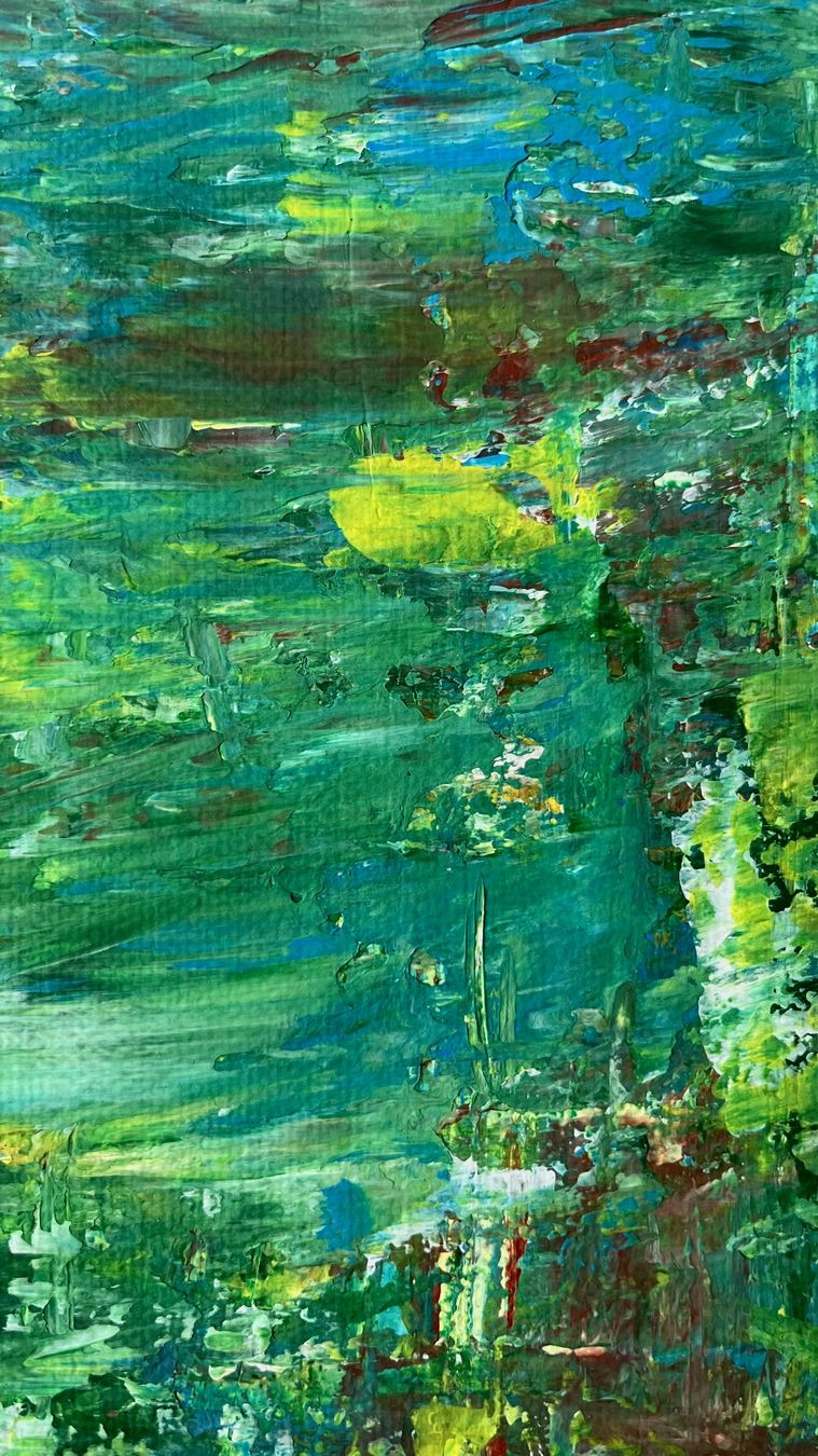 Gemälde: Gemälde abstrakt grünton 24x30 Einzelstück – Neu (gemäss Beschreibung) aus Hochdorf von Jasminurschel 3