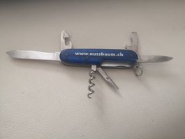 Victorinox Sackmesser, blau, Durchsichtig Nussbaum RN, Top!