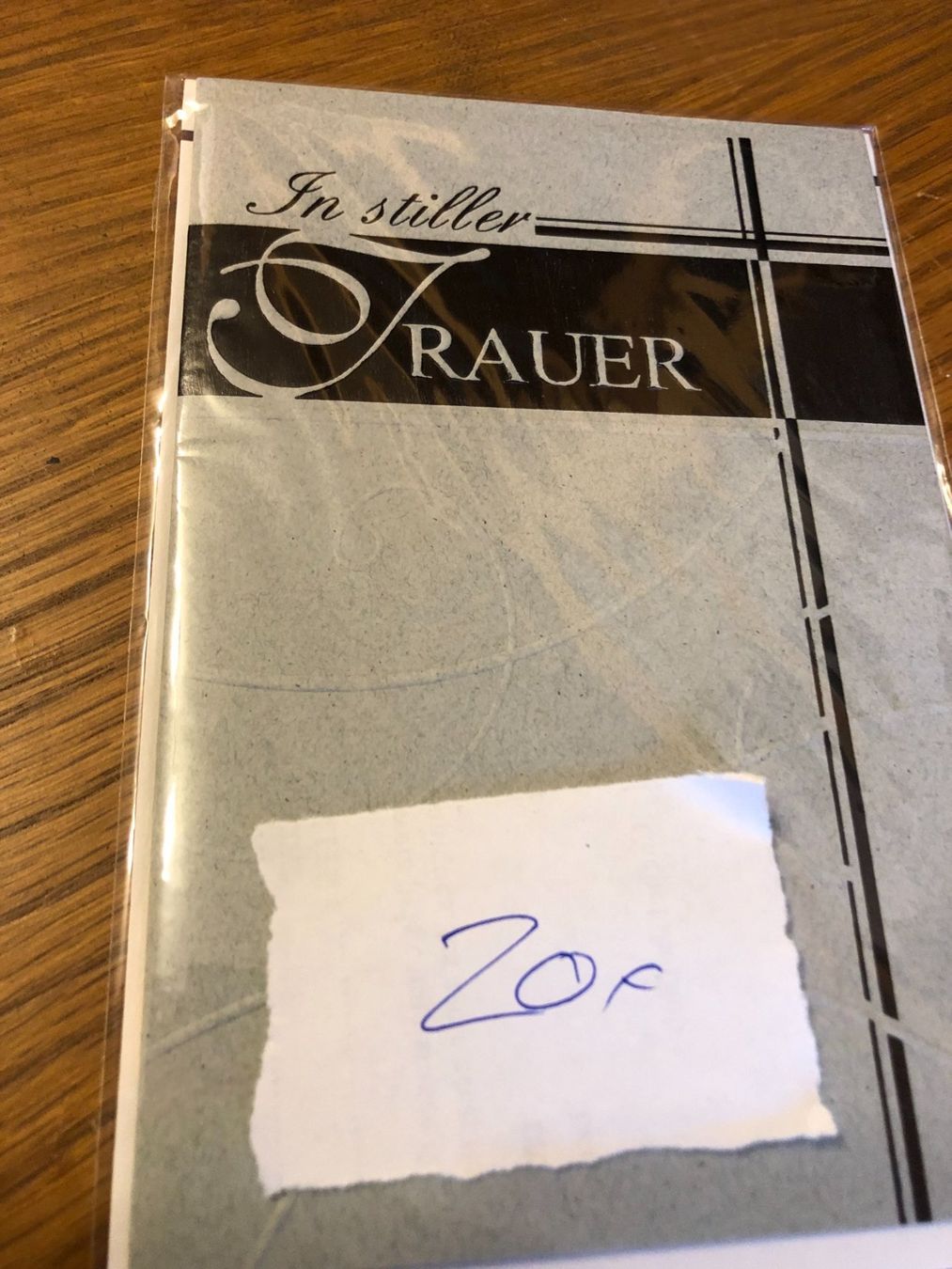 Cartes: Trauerkarten – Neuf avec emballage d'origine à Feuerthalen par Sct3 2