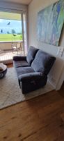 2er-Sofa Loris Stoff Grau, mit Relaxfunktion