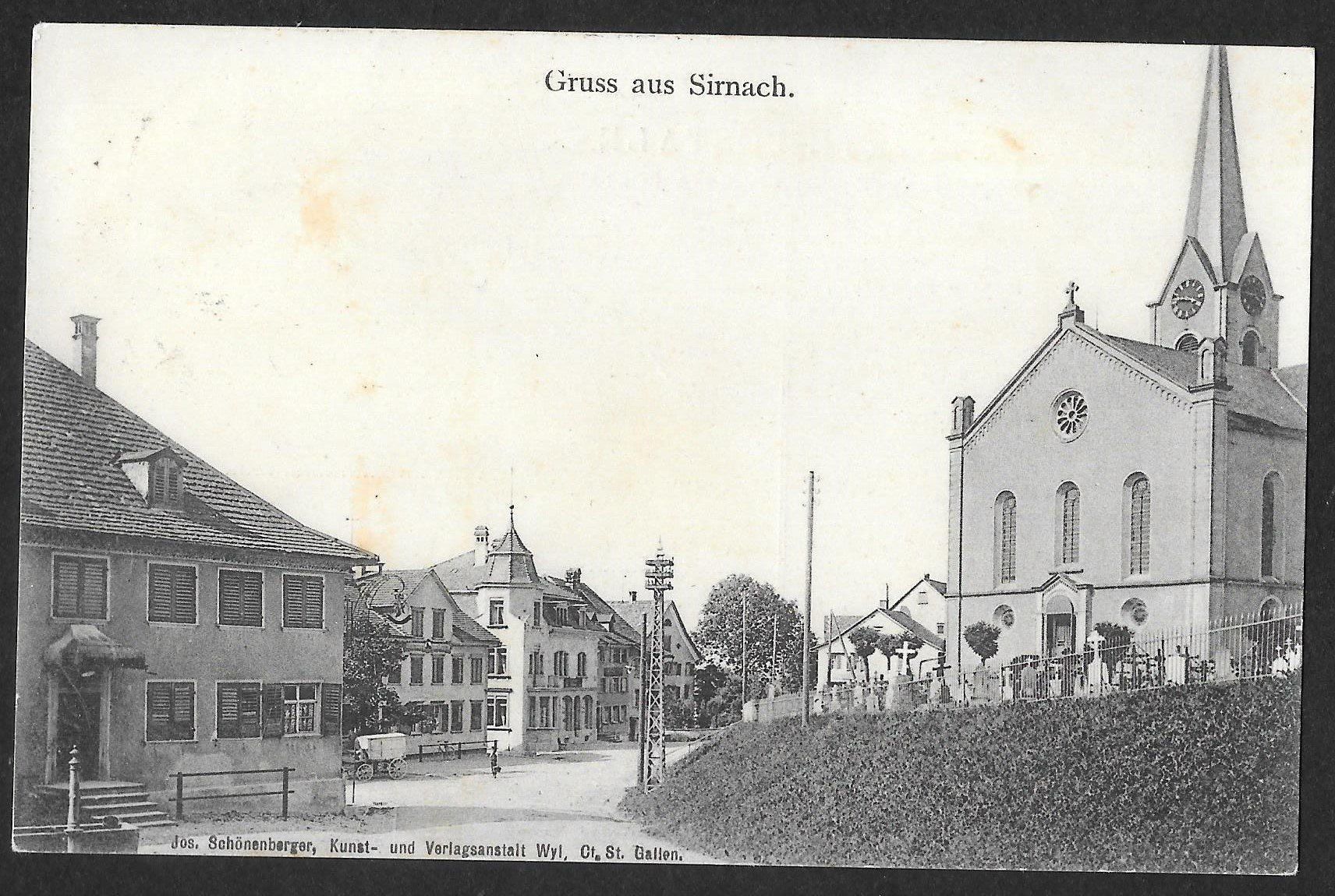 Cartes postales: Sirnach Teilansicht mit Kirche – D'occasion à Olten par clotaldi