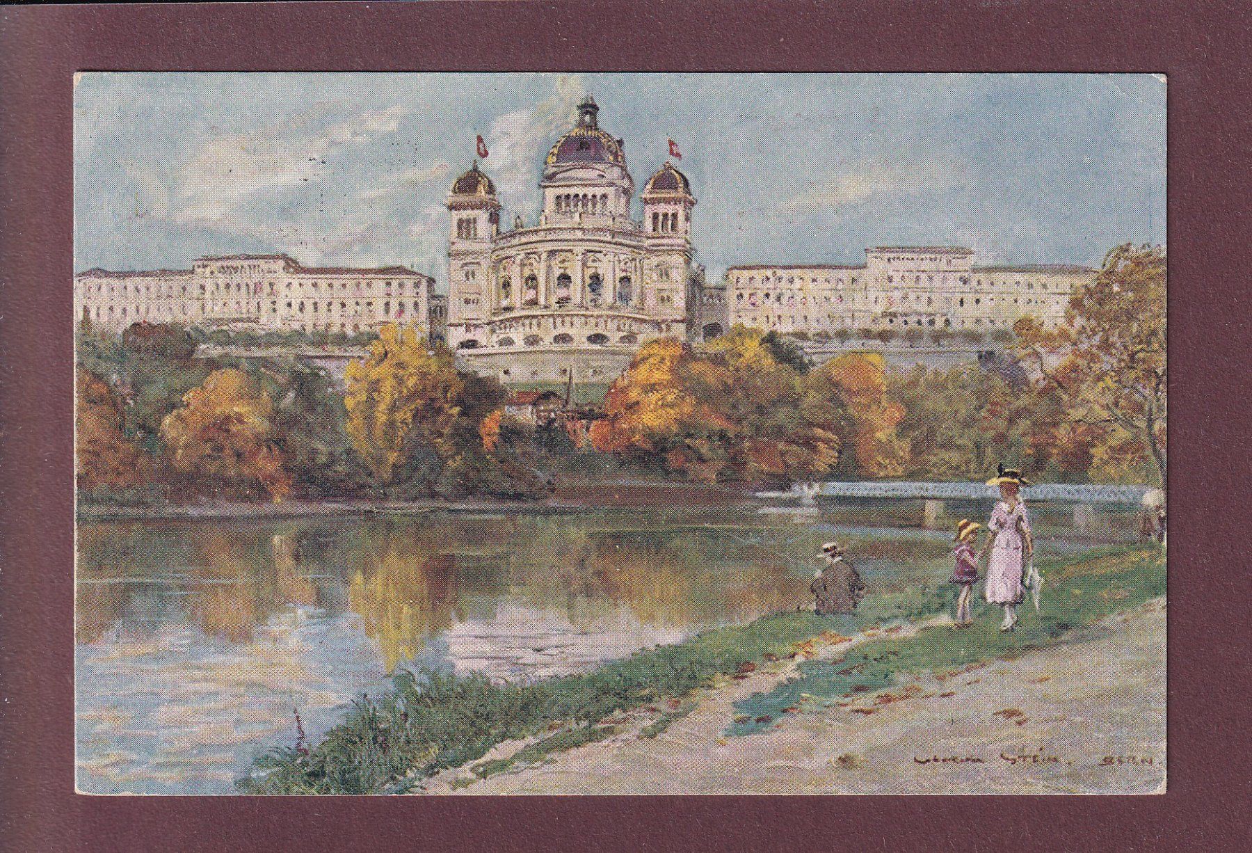 Ansichtskarten: BERN - Bundespalast - 1928 – Gebraucht aus Pully von nicecards