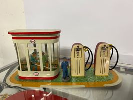 Vintage ESSO Tankstelle Blechspielzeug, Top Zustand!