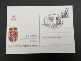 BRD Postkarte mit Sonderstempel Nürnberg  1990  (R641)