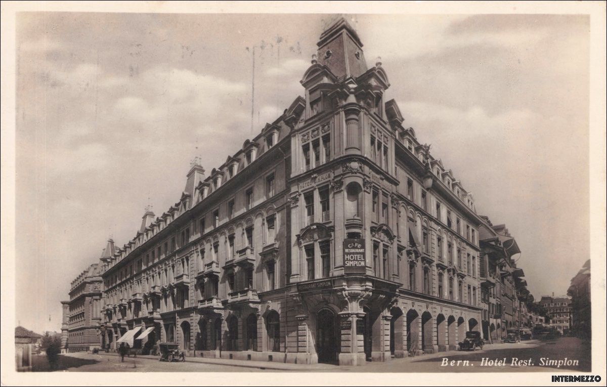 Ansichtskarten: Bern // 1933 Hotel Restaurant Simplon – Gebraucht aus Basel von intermezzo12