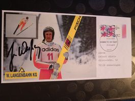 Jens Weißflog - handsignierte Karte mit Sonderstempel FDC