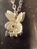Playboy Kette mit Strass, Vintage Bunny Halskette, Top